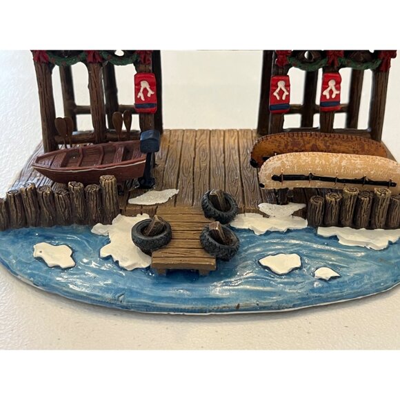 St. Nicholas Square Rapids Boat Rental Village Collection 2007 Holiday Decor - Picture 5 of 16